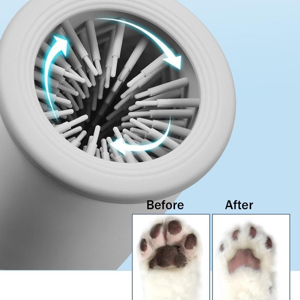 EcoPurrly  Automatic Dog Paw Washer & Massager – USB Rechargeable Portable Cleaning Cup for Small to Medium Pets