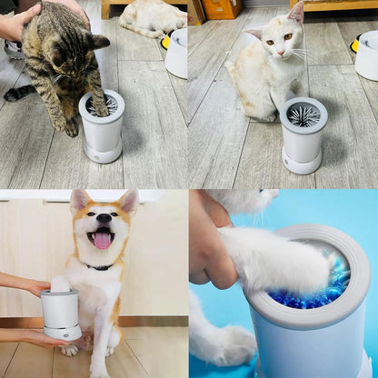 EcoPurrly  Automatic Dog Paw Washer & Massager – USB Rechargeable Portable Cleaning Cup for Small to Medium Pets