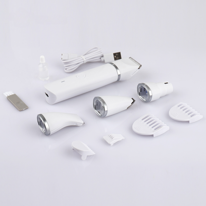EcoPurrly 4-in-1 Dog Clippers Grooming Kit - , Rechargeable Shaver for Dogs, Cats & Other Pets