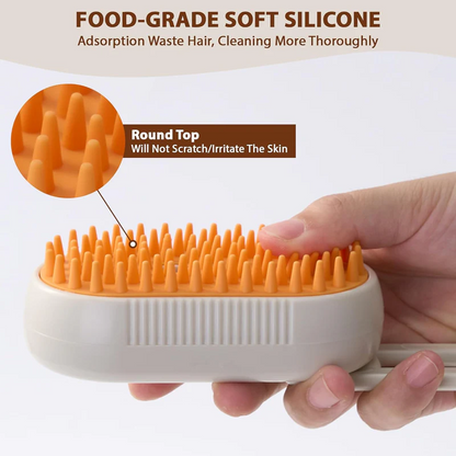 EcoPurrly 4-in-1 Steam Brush for Cats & Dogs