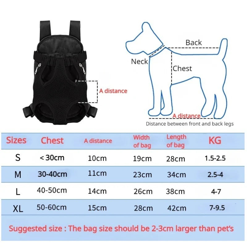 EcoPurrly Pet Backpack Carrier with Adjustable Straps – Front Mesh Cat & Dog Shoulder Bag