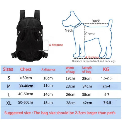 EcoPurrly Pet Backpack Carrier with Adjustable Straps – Front Mesh Cat & Dog Shoulder Bag