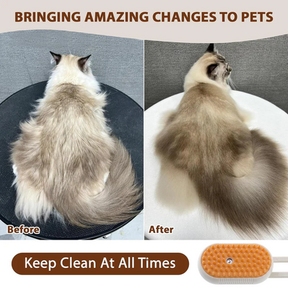EcoPurrly 4-in-1 Steam Brush for Cats & Dogs
